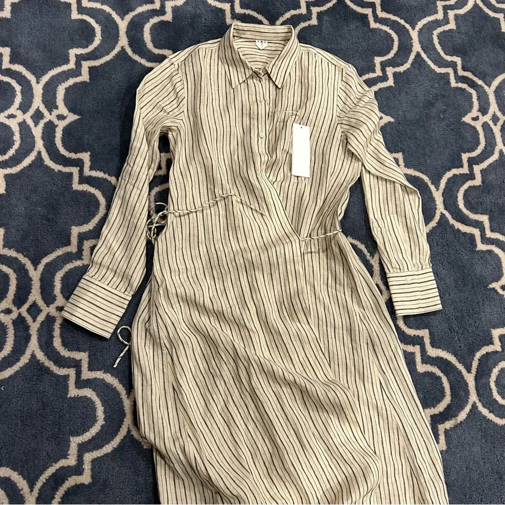 Arket wrap linen striped dress - Picture 3 of 16